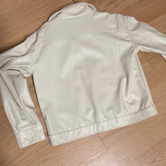 Steve Madden Cream Leather Jacket - Picture 6 of 6